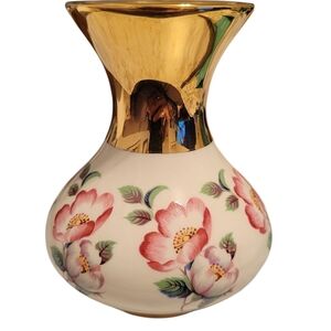 VINTAGE PRINKNASH POTTERY OF GLOUCESTER ENGLAND FLORAL VASE